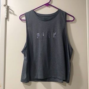 Pink gray tank top